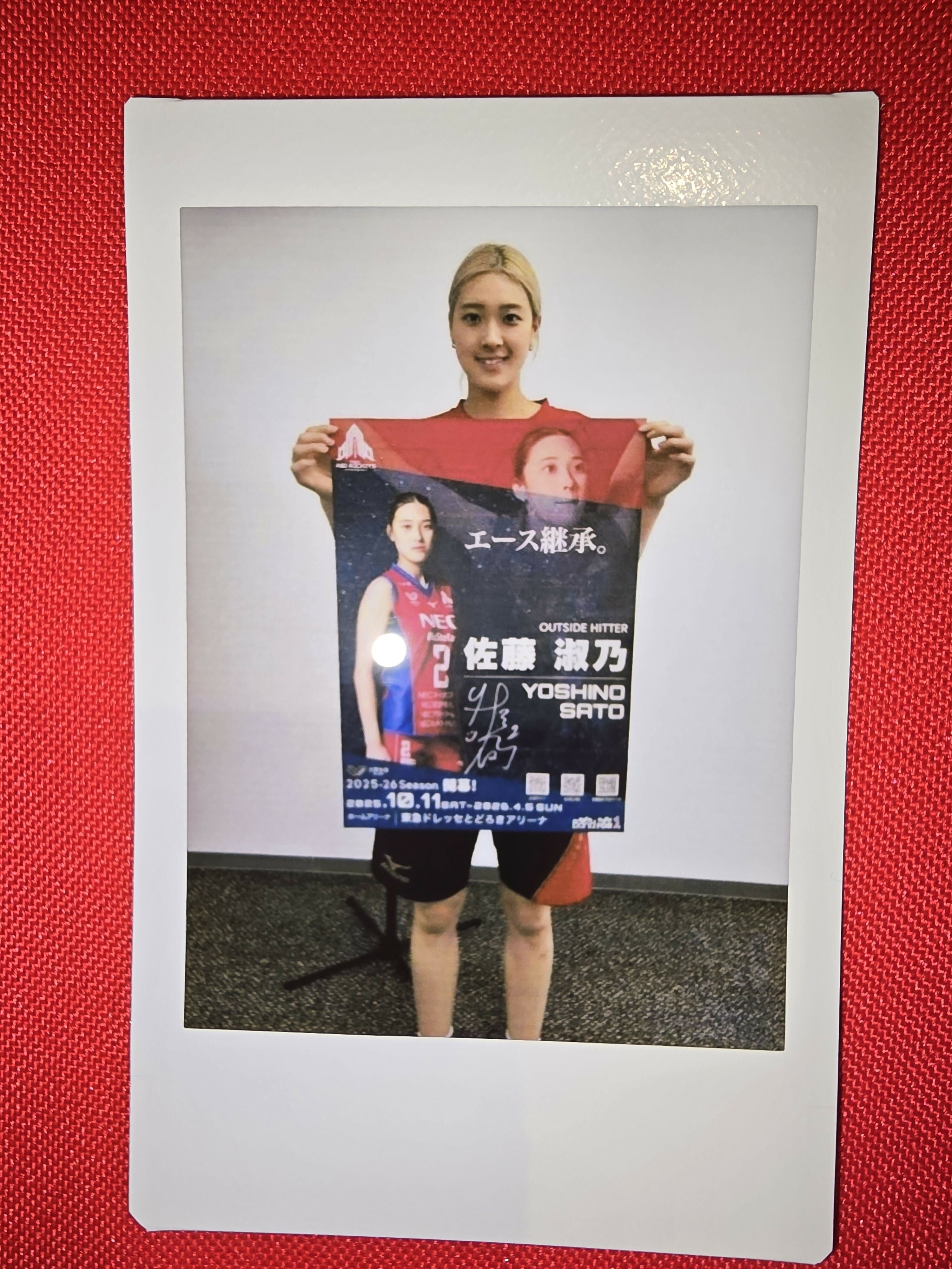 佐藤淑乃選手]2025-26シーズン選手ポスター(直筆サイン入り)(チェキ付