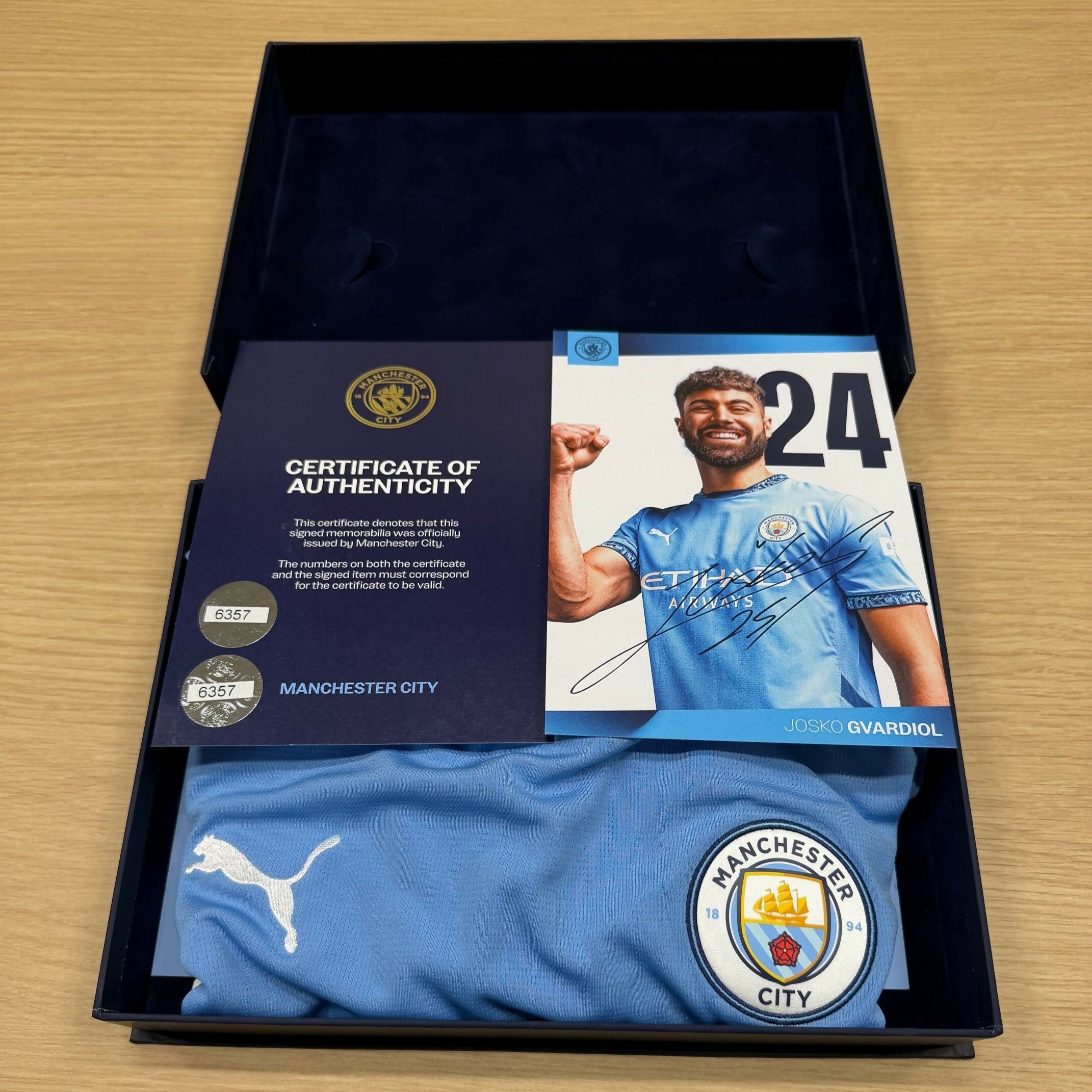 [#24 グヴァルディオル選手]2024-25シーズンユニフォーム (直筆サイン入り)