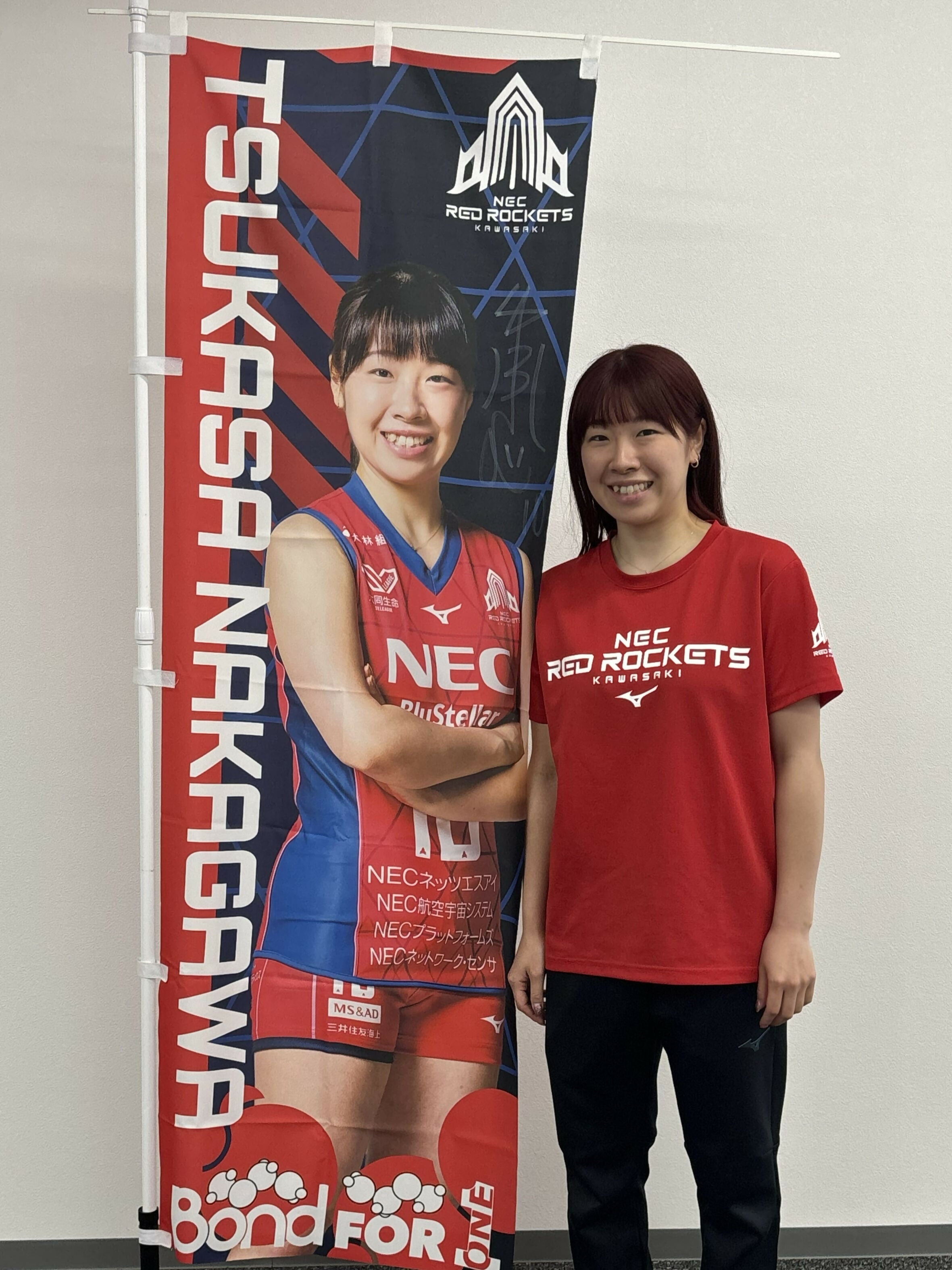 [中川つかさ選手]2025-26シーズン選手のぼり(直筆サイン入り)(チェキ付)