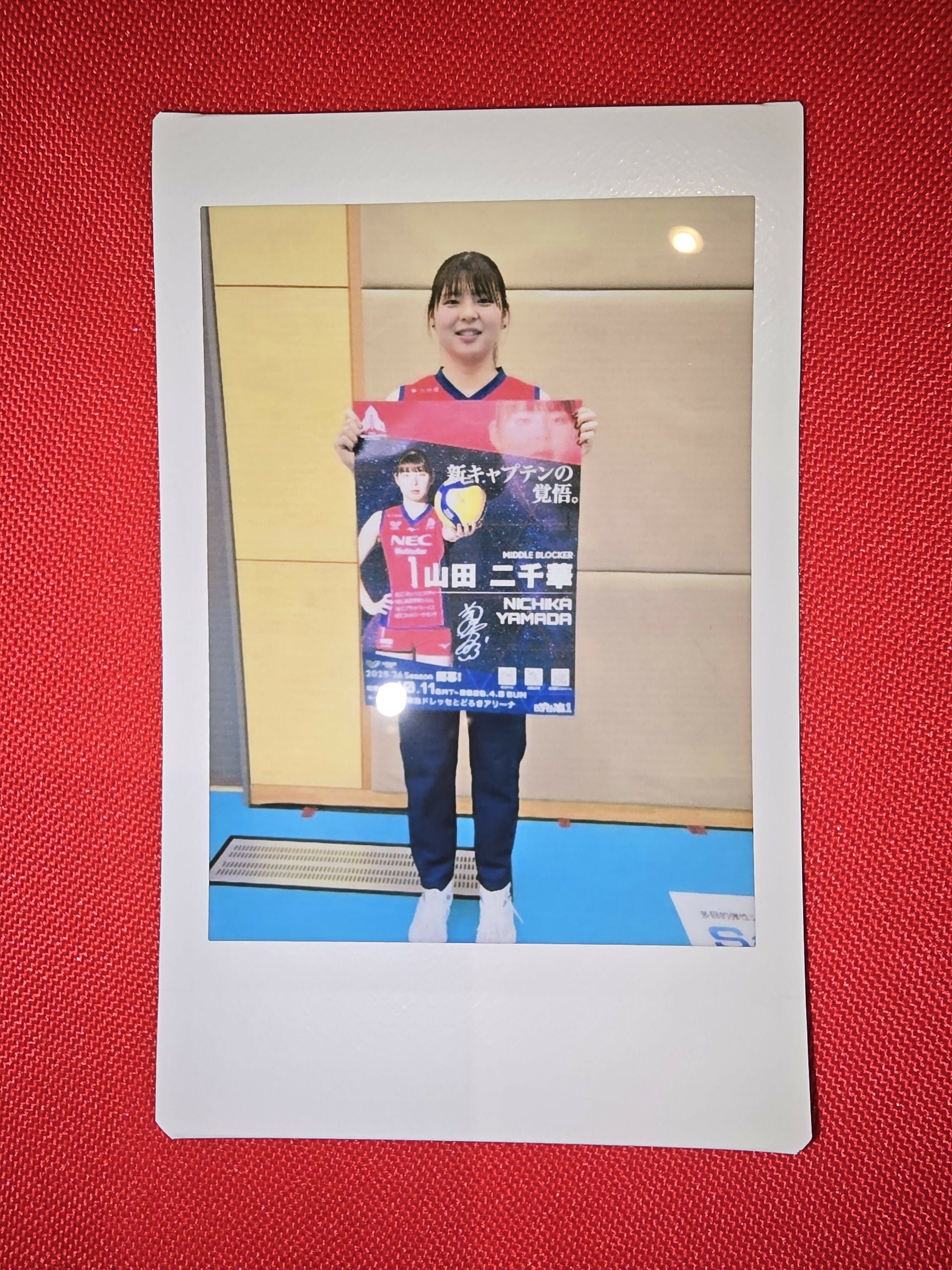 山田二千華選手]2025-26シーズン選手ポスター(直筆サイン入り)(チェキ