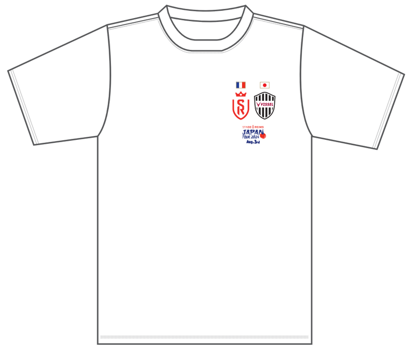 [複数選手] 2024 フレンドリーマッチ 対スタッド・ランス戦 記念Tシャツ ホワイト (直筆サイン入り)